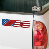 Persoonlijke naam Patriotic ladybug Bumpersticker (Op Truck)