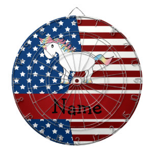 Persoonlijke naam Patriotic unicorn Dartbord