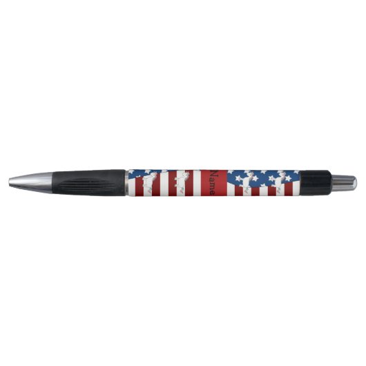 Persoonlijke naam Patriotic unicorn Pen (Voorkant)