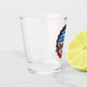 Persoonlijke NAAM Patriottic USA Flag American Bar Shot Glas (Links)