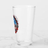 Persoonlijke NAAM Patriottische Vlag van de VS Ame Glas (Links)