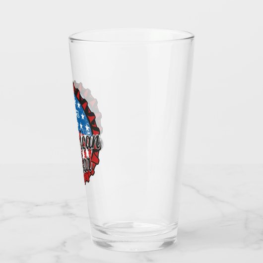 Persoonlijke NAAM Patriottische Vlag van de VS Ame Glas (Links)