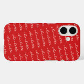 Persoonlijke naam patroon script typografie in roo Case-Mate iPhone case (Achterkant (horizontaal))