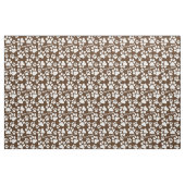 Persoonlijke naam Ped Dog Paw Print Brown Pattern Stof (Yard (91,4 cm))