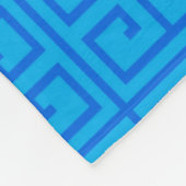 Persoonlijke naam pegasus blauwe grieksleutel fleece deken (Hoek)