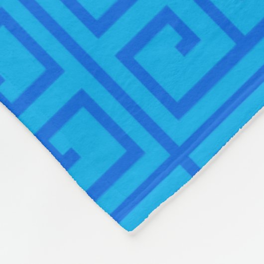 Persoonlijke naam pegasus blauwe grieksleutel fleece deken (Hoek)