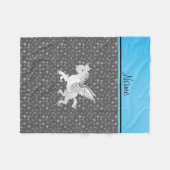 Persoonlijke naam pegasus grijze sterren fleece deken (Voorkant (Horizontaal))