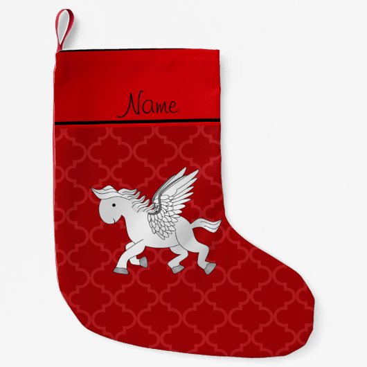 Persoonlijke naam pegasus red moroccan kleine kerstsok (Voorkant)