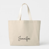  persoonlijke naam, Persoonlijke naam Grote Tote Bag (Achterkant)