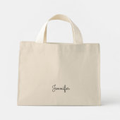 persoonlijke naam, Persoonlijke naam Mini Tote Bag (Achterkant)