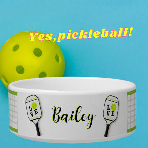 Persoonlijke naam Pet Pickleball Theme Voerbakje