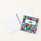Persoonlijke naam Phoebe Waterverf Floral Notitieboek (Binnen)