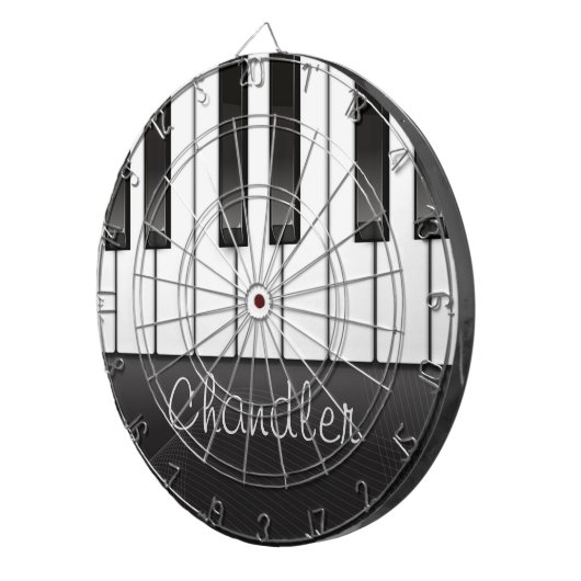 Persoonlijke naam Pianist Piano Keys Music Teacher Dartbord (Voorkant Rechts)