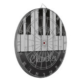 Persoonlijke naam Pianist Piano Keys Music Teacher Dartbord (Voorkant Links)