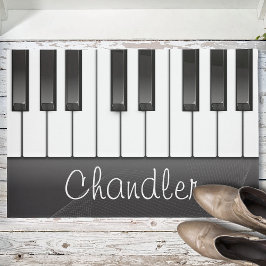 Persoonlijke naam Pianist Piano Keys Music Teacher Deurmat