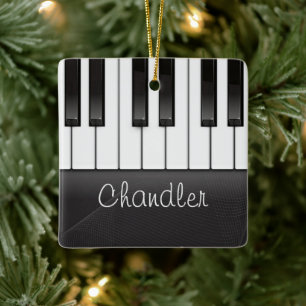 Persoonlijke naam Pianist Piano Keys Music Teacher Keramisch Ornament