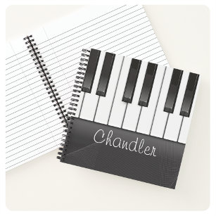 Persoonlijke naam Pianist Piano Keys Music Teacher Notitieboek