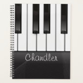Persoonlijke naam Pianist Piano Keys Music Teacher Planner (Voorkant)