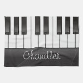 Persoonlijke naam Pianist Piano Keys Music Teacher Theedoek (Horizontaal)