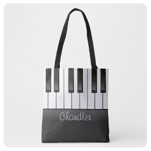 Persoonlijke naam Pianist Piano Keys Music Teacher Tote Bag