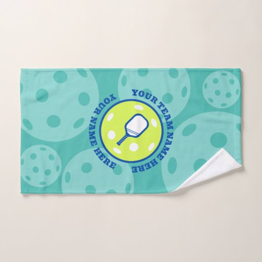 Persoonlijke naam Pickleball Sporty Team Handdoek (Handdoek)