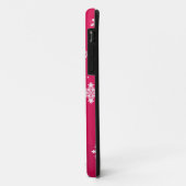 Persoonlijke naam pinguïn roze sneeuwvlokken Case-Mate iPhone case (Achterkant/links)