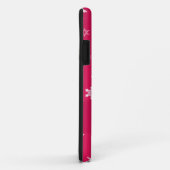 Persoonlijke naam pinguïn roze sneeuwvlokken Case-Mate iPhone case (Achterkant/rechts)