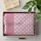 Persoonlijke naam pink polka stips tissuepapier (Geschenk)
