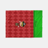 Persoonlijke naam pirate red argyle fleece deken (Voorkant (Horizontaal))