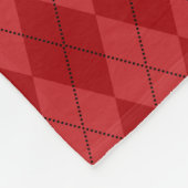 Persoonlijke naam pirate red argyle fleece deken (Hoek)