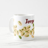 Persoonlijke naam Pistachio Nuts Koffiemok (Voorkant links)