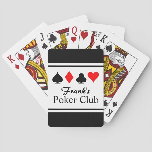 Persoonlijke naam poker speelkaarten (Achterkant)