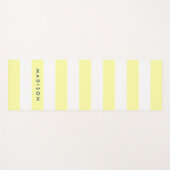 Persoonlijke naam Preppy Yellow & White Stripes Yogamat (Voorkant (horizontaal))