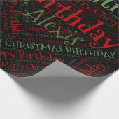 Persoonlijke Naam Prettig Kerstmis Verjaardag Grap Cadeaupapier (Hoek)