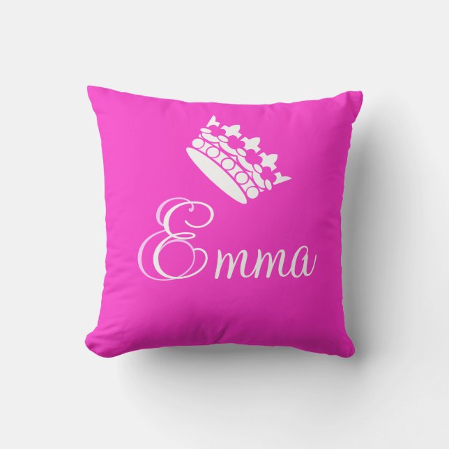 Persoonlijke naam Princess Emma Pillow Kussen (Voorkant)