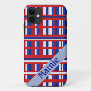 Persoonlijke naam Pset Patriot Red White en Blue Case-Mate iPhone Case