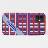 Persoonlijke naam Pset Patriot Red White en Blue Case-Mate iPhone Case (Achterkant (horizontaal))