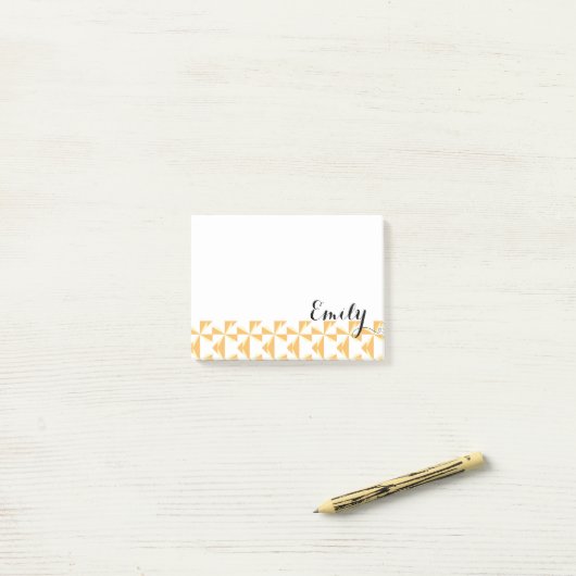 Persoonlijke naam Pumpkin Pinwheels Post-it® Notes (Op bureau)