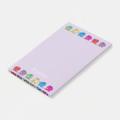 Persoonlijke naam Rainbow Colored Elephant Parades Post-it® Notes (Schuin)