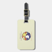 Persoonlijke naam, RCIA-ronde over geel Bagagelabel (Voorkant verticaal)