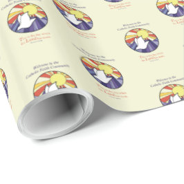 Persoonlijke naam, RCIA-ronde over geel Cadeaupapier