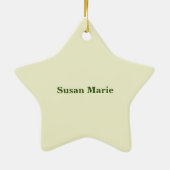 Persoonlijke naam, RCIA-ronde over geel Keramisch Ornament (Achterkant)