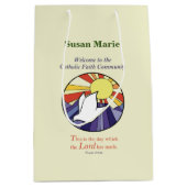 Persoonlijke naam, RCIA-ronde over geel Medium Cadeauzakje (Voorkant)