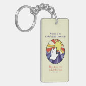 Persoonlijke naam, RCIA-ronde over geel Sleutelhanger (Voorkant Links)