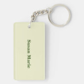 Persoonlijke naam, RCIA-ronde over geel Sleutelhanger (achterkant)