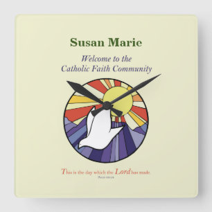 Persoonlijke naam, RCIA-ronde over geel Vierkante Klok