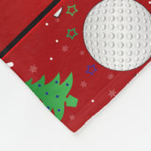Persoonlijke naam red christmas golfing fleece deken (Hoek)