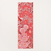 Persoonlijke naam Red Daisy Floral Waterverf Art Yogamat (Achterkant)
