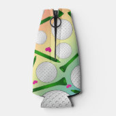 Persoonlijke naam regenbooggolfballen t - shirts h flesjeskoeler (Achterkant)