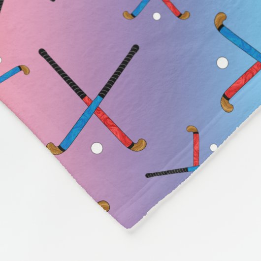 Persoonlijke naam regenboogveld hockey fleece deken (Hoek)